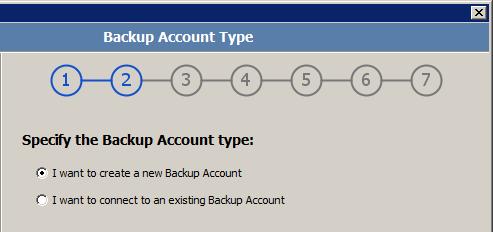 In the Account Create Key field, specify the preconfigured Backup Account create key for the applicable Group.