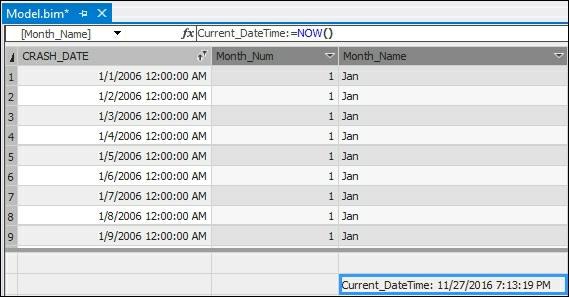 Using the NOW and TODAY functions There are two functions to return the current datetime and date in the model. The TODAY function will return the current date with the time set to 12:00:00 AM.