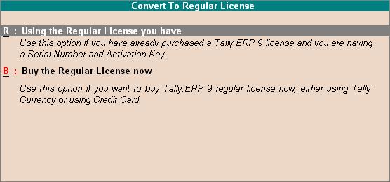 15 Convert to Regular License Select Convert to