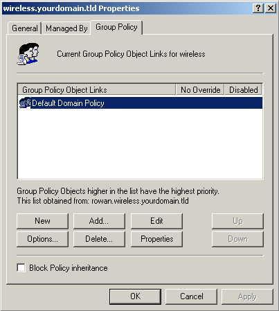 Figure 36: Group Policy Tab 7.
