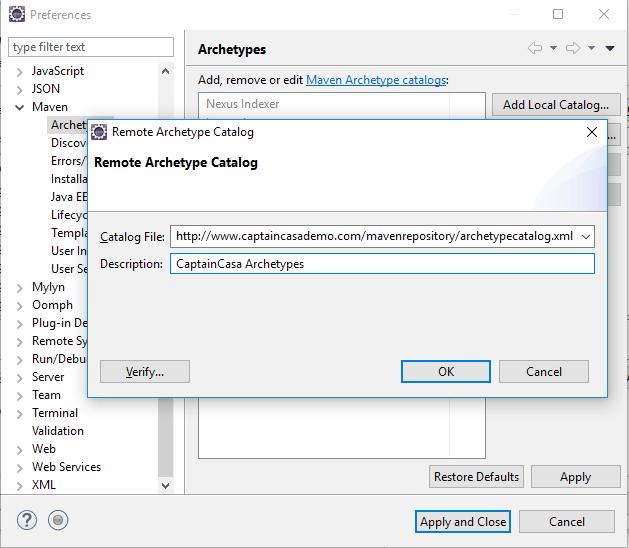So open the catalog configuration via the Configure -button, select Add Remote Catalog.