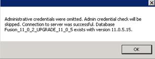 Appendix A: Forcing a Database Update If the schema version of an existing database matches the current version of Crestron Fusion Cloud, a database update does not occur.