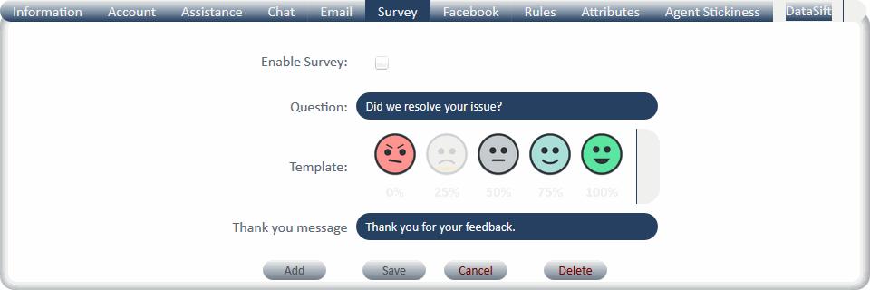 Configuring Text Channels Monitoring Text Channel Interactions and Activity You can also select a template for your rating scale in the survey.