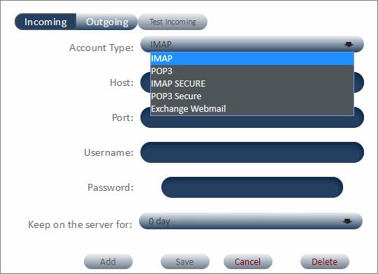 proxy connection that validates the user name, password, connection, and host settings.