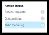 AMP Marketing This page displays upcoming AMP Marketing campaigns targeting your clients and allows you to manage your participation in them.