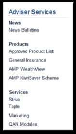 Adviser Services This section outlines the AMP s products and services,