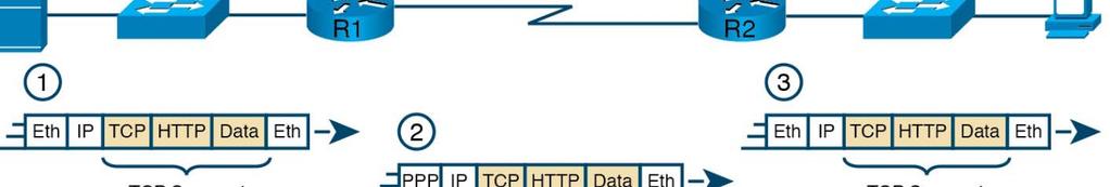 Transport and Application Protocols Sending host adds original i Application and Transport layer header to data to create message; upper layer messages remain mostly unchanged as they pass through