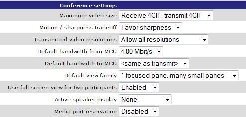 Go to Settings > Conferences (this is the default selection after selecting Settings). 5.