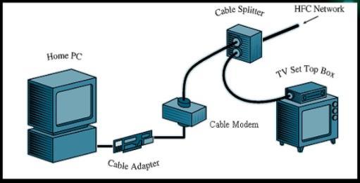The modem translates cable signals the same way a telephone modem translates signals from a telephone line.
