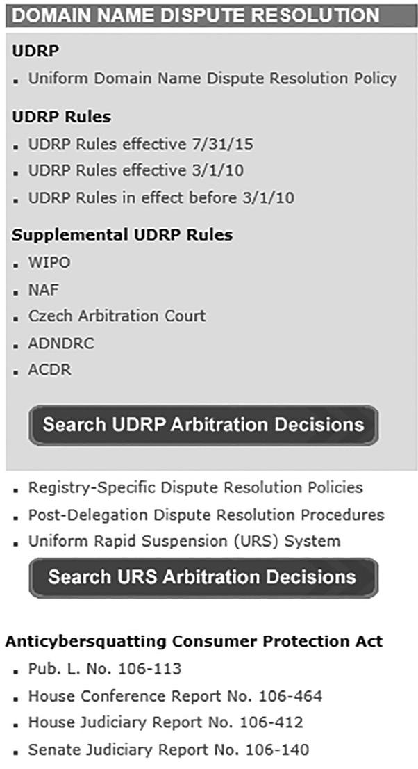Case Searching The Resource Center contains the full text of key federal, state, and international cases, as well as domain name arbitration decisions.