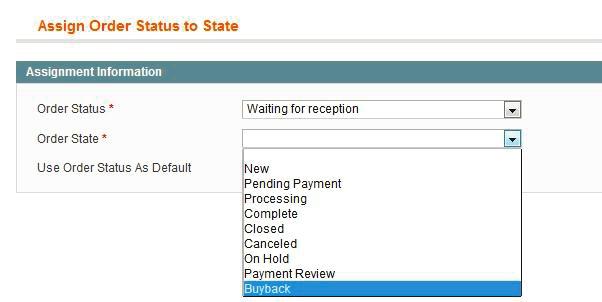 9 On the view/edit buyback order page site admin can change the order status: If some of the statuses missing, it can