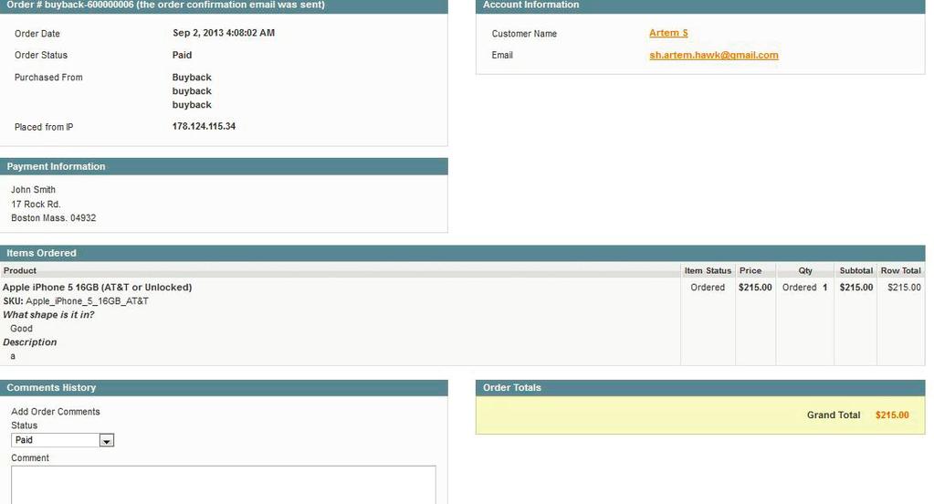 In the magento backend there s a separate order page created for