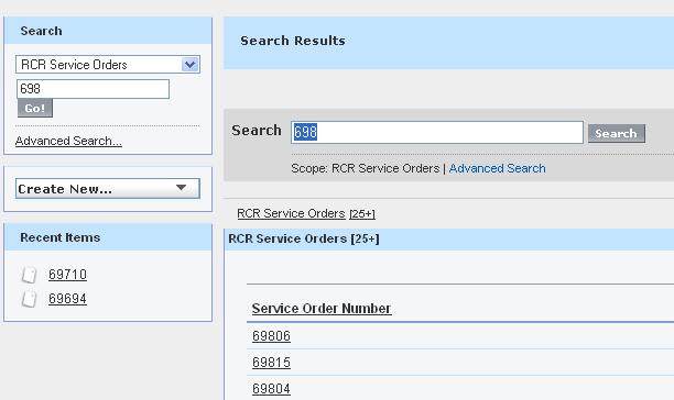 In the field below the drop down list, enter in the criteria to search for the data that you want to find. 3. To complete the search process click the Go button.