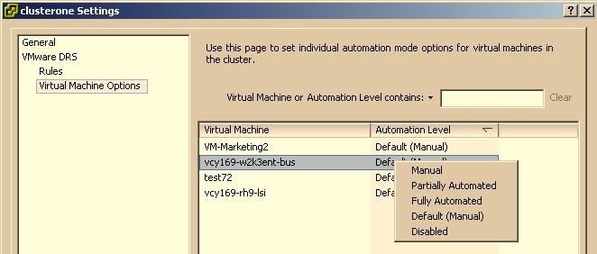 Resource Management Guide Removing a Host with Virtual Machines from a Cluster When you remove a host with virtual machines from a cluster, all its virtual machines are removed as well.