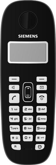 Gigaset A680 1 Charge status of the batteries 2 Display keys 3 Message key Flashes: new messages received 4 Handsfree key 1 5 Control key (u) 6 Talk key 7 Directory key (press down on the control