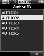 Setting the Author ID and Work Type 3 Setting the Author ID and Work Type Every file recorded on the recorder will include the Author ID and Work Type as part of its header information.