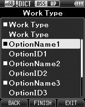 information screen and allow you to modify the Work Type information that has been registered for the file.