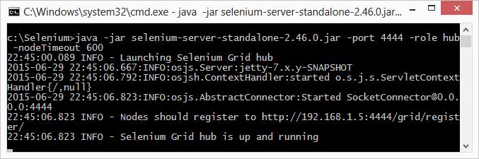 Cross-Browser Testing This command will start the Selenium Server in Hub role with the following output on the command prompt: How it works.