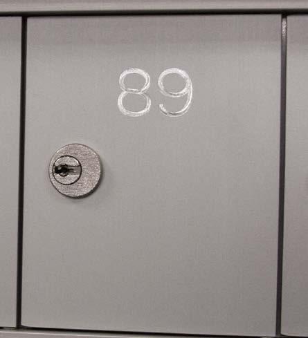 Plastic Number Slot: Number slots are 5/8 H x 2 W. (Available on tentant compartment doors only.