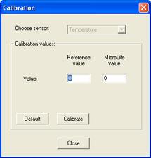 Chapter 2 MicroLab Lite 4. The Calibration dialog will open. 5.