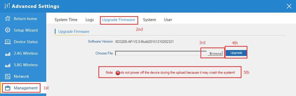 And we show System time, how to upgrade firmware and