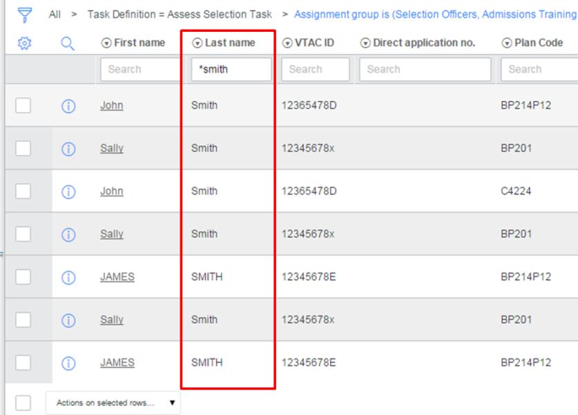 Search for an applicant - Search for an applicant in List view 8.