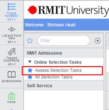 Capture data in Form view - Capture selection score Note: If the Online Selection Tasks heading is collapsed [ ], click the arrow head to expand and display your