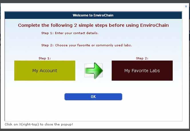 EnviroChain Sample Generator Guide Getting Started Getting Started Login When you are ready to log in, click the Login link in the upper right corner after activating your account or navigate