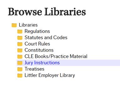 Select the library you would like to review by clicking on the name.