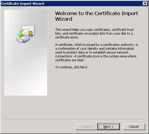 9. Right-click on Certificates under Object Type, point to All Tasks and click Import.