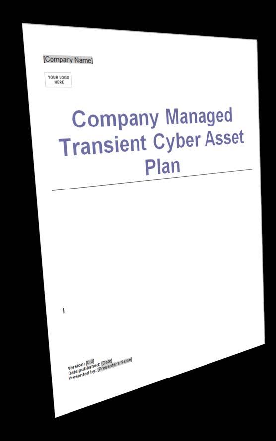 Responsible Entity Managed Transient Cyber Assets 15 Transient Cyber Asset Management
