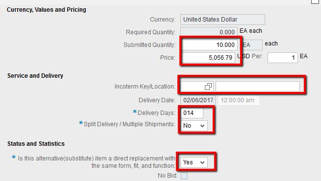 In the right side of tab Item Data : Currency, values and Pricing: quantity and price information can be changed.