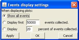 CFlow User Guide To change the events displayed in a plot: 1. Select Display > Events Display Settings. 2.