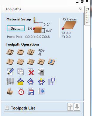 By clicking the pushpin icon, you can keep the Toolpaths box pinned open on the screen.