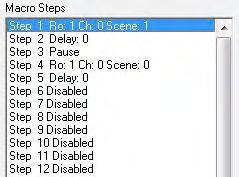 Thus this Macro performs a toggle function between Scene 1 and Off Each time it receives a continue it will toggle the scene on or off. HOWEVER There is a problem with this Macro!