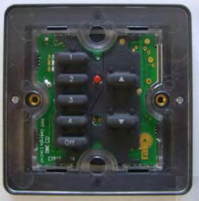 remove Front from Wall plate Note: Other versions and models of room controllers