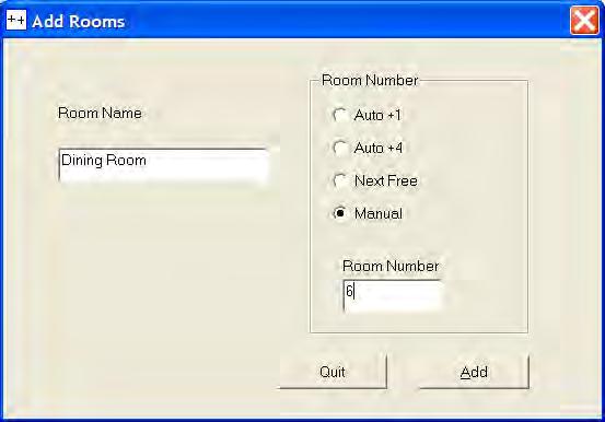 Use the Add button in the bottom right hand corner of the Channel Control window to create rooms.