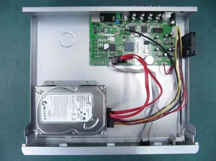 disk into the hard disk drive bay, and hook up SATA cable and