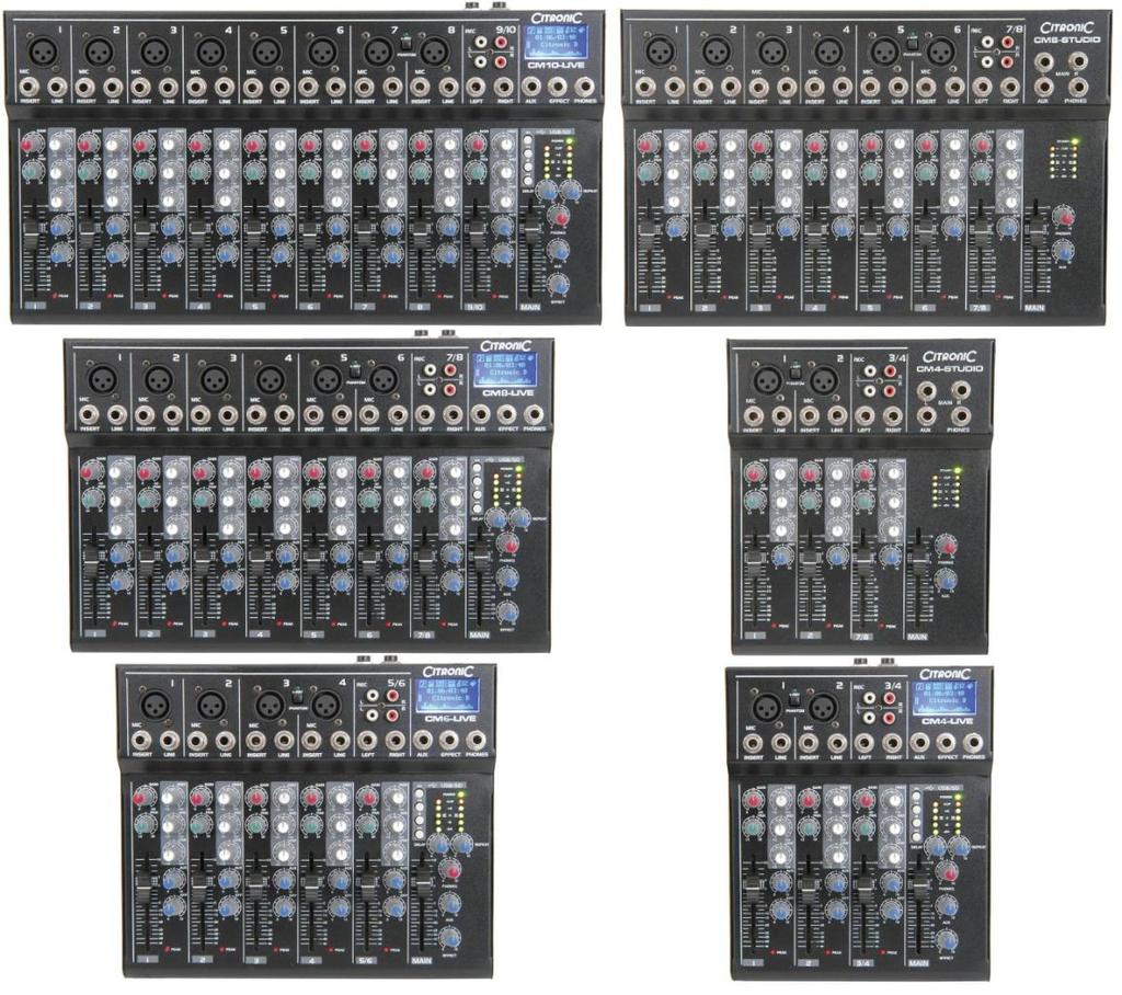 803) User Manual Features: 4 LIVE models with USB/SD player and delay effect 2 STUDIO models with USB