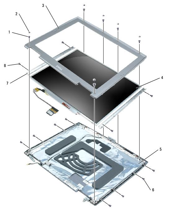Display Assembly and Display Latch: Dell Latitude D505 Service Manual file:///i