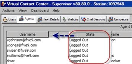 Managing Your Supervisor Station Managing Views of Contact Center Statistics Sorting Lists To sort information by a certain category, click