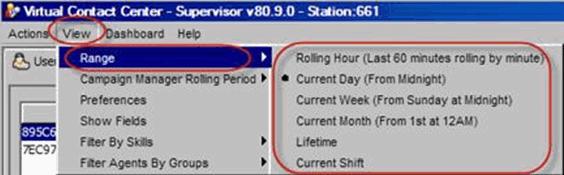 Managing Your Supervisor Station Managing Views of Contact Center Statistics Selecting a Time Interval This setting, as with most supervisor settings, applies only for the current supervisor.