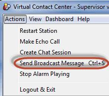 Managing Users Communicating With Users Sending a Message to All Users 1 In the Actions menu, select Send Broadcast Message.