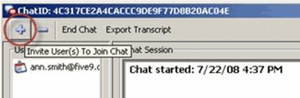 In this case, the chat session is created with you as
