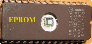 EPROM EPROM, or erasable programmable read-only memory, is a special kind of PROM.