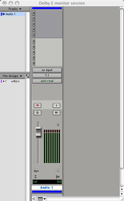 Using the Decoder in Pro Tools After the i/o setup is complete, the tracks can be added.