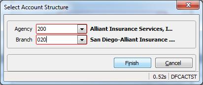15. Click the magnifying glass by Value and select the Agency and Branch.