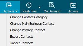 Creating Blank Contact Export Spreadsheet Users can create a blank template that they can populate with contacts for import by following the Export Contacts instructions below. 1. Locate Account 2.