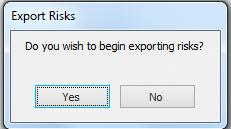 d. A pop-up window will appear. If scheduled equipment is being exported it will appear in the window. e. Click Export f.