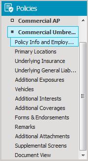 Using Document View Importing a Spreadsheet for Document View 1. Locate Account 2. Click on Policies 3.